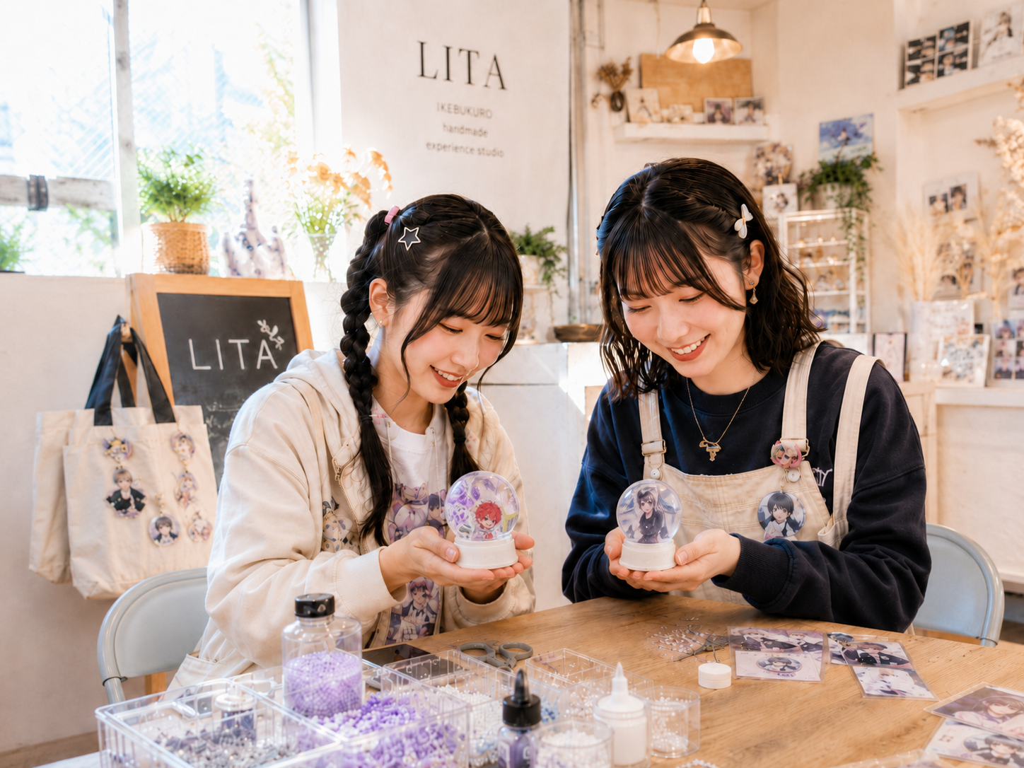 LITA池袋店の推し活スノードーム作り体験