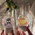 池袋で手作りしたバッドばつ丸とポムポムプリンの推し活スノードーム